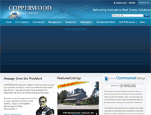 Tablet Screenshot of copperwood-realestate.com